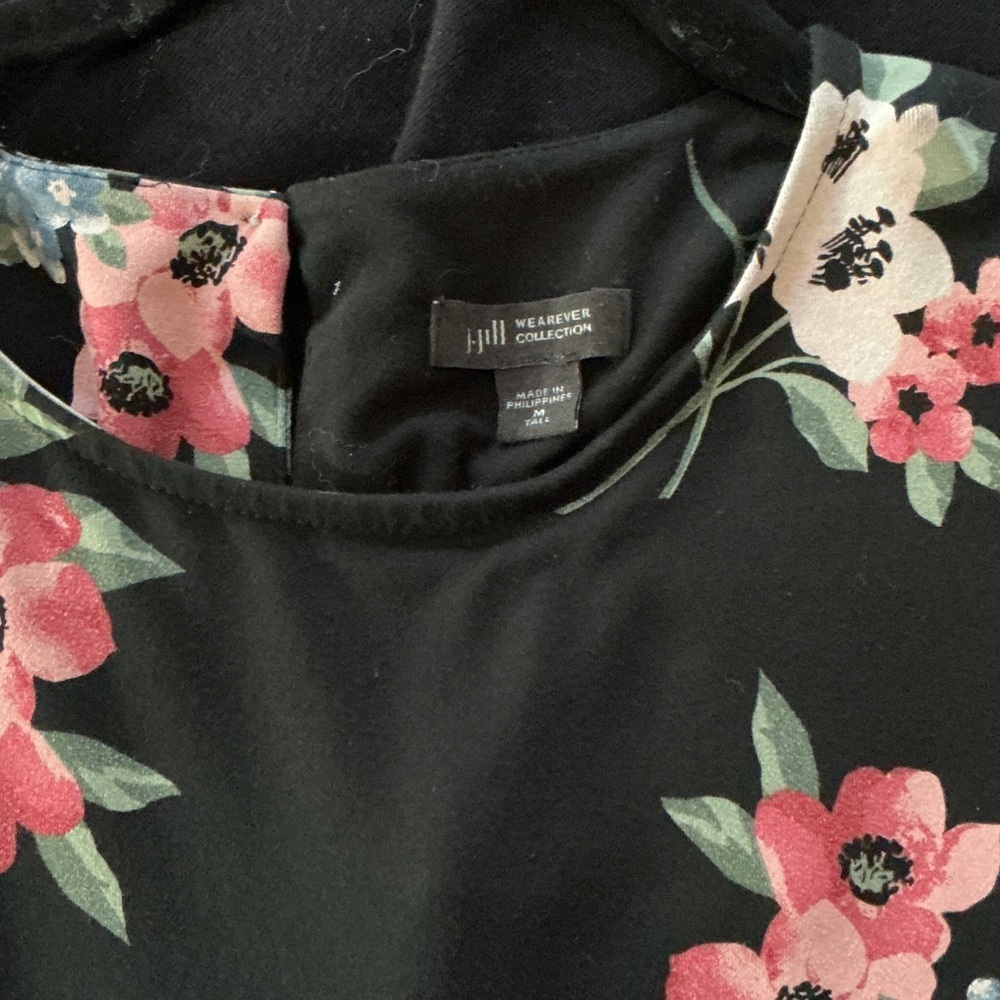J Jill Everwear Collection Floral Black Dress - Picture 2 of 5
